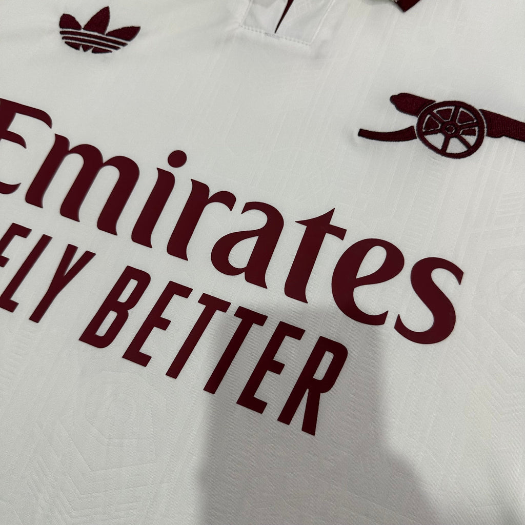 Arsenal Retro Home Kit – White & Maroon Edition