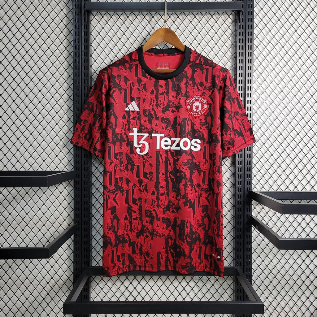 Manchester United 2024/25 Pre-Match Jersey – Red Camo Edition
