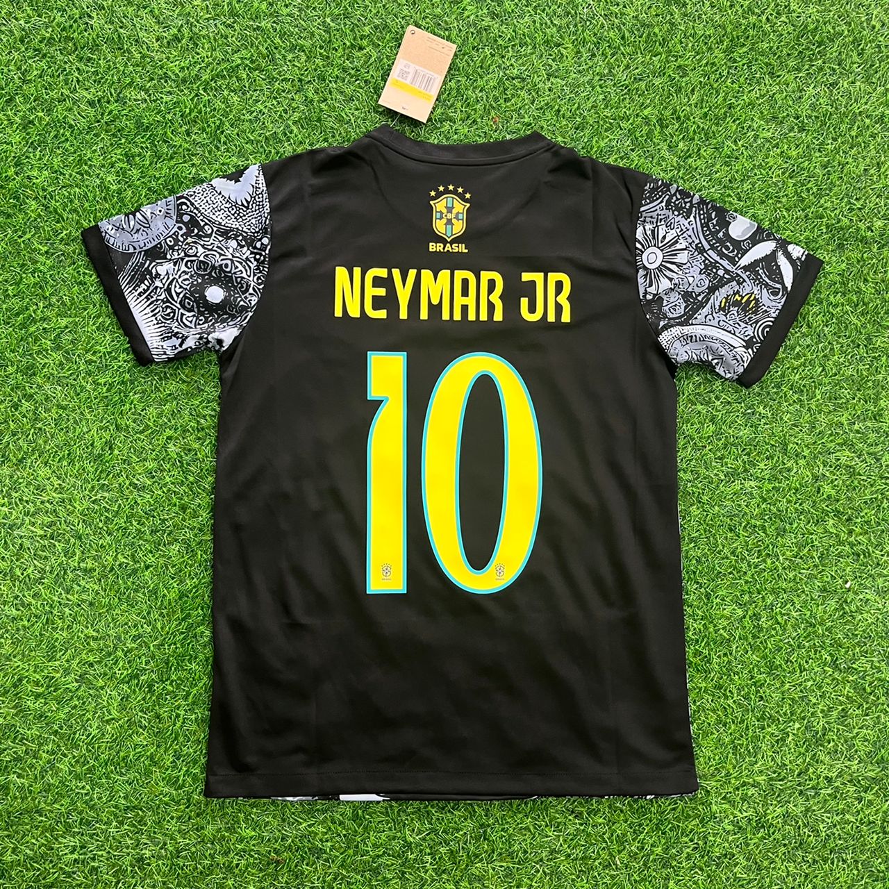 Neymar Jr Iconic Brazil Retro Football Jersey