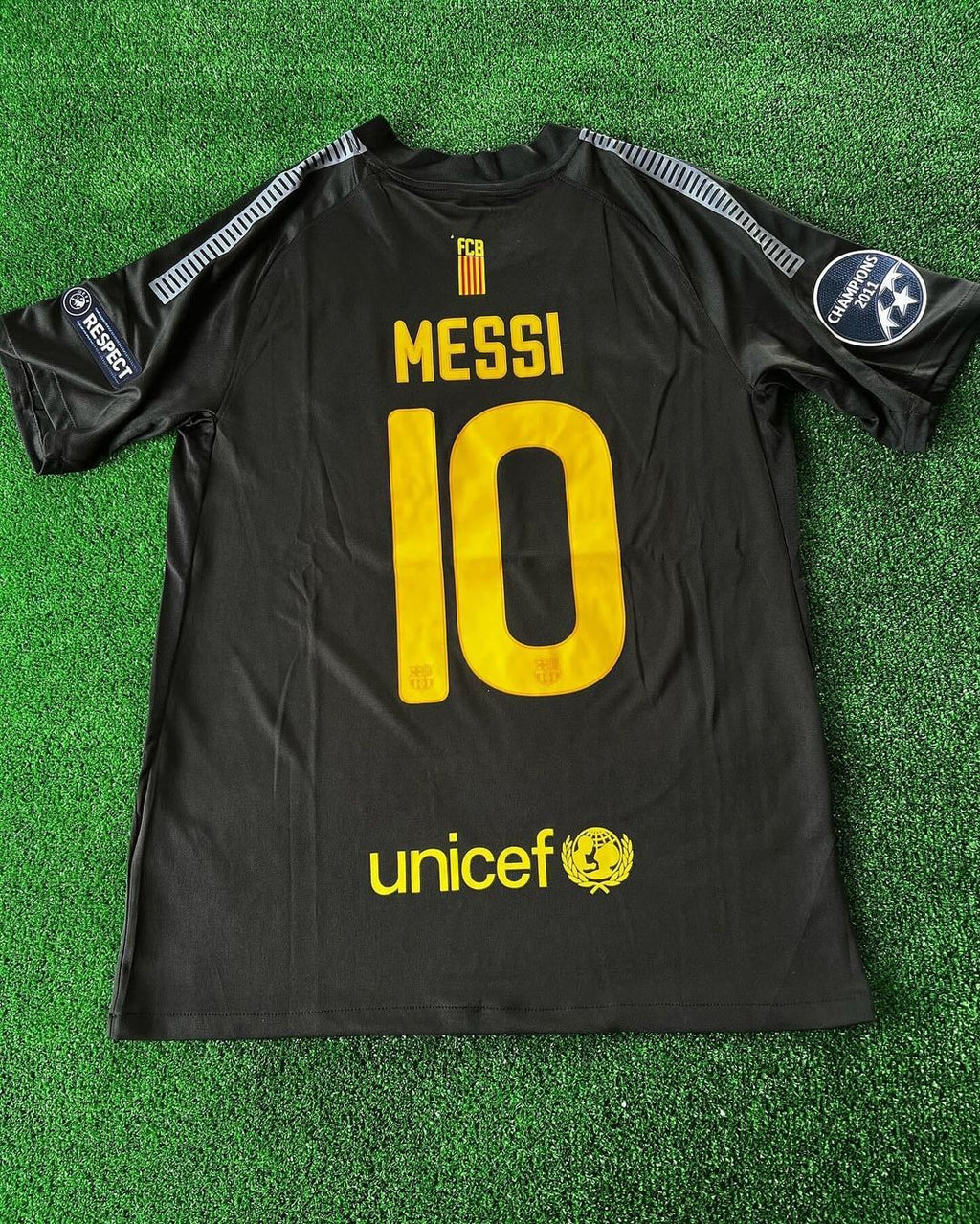 Lionel Messi Black Barcelona 2011/12 Retro Kit Jersey