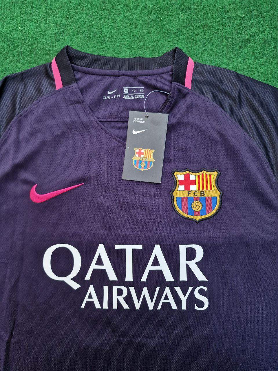 Lionel Messi Long-Sleeve Barcelona 2014/15 Retro Pink Printed Jersey